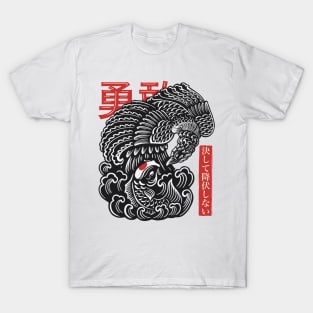 Japanese Koi Fish and Bird T-Shirt